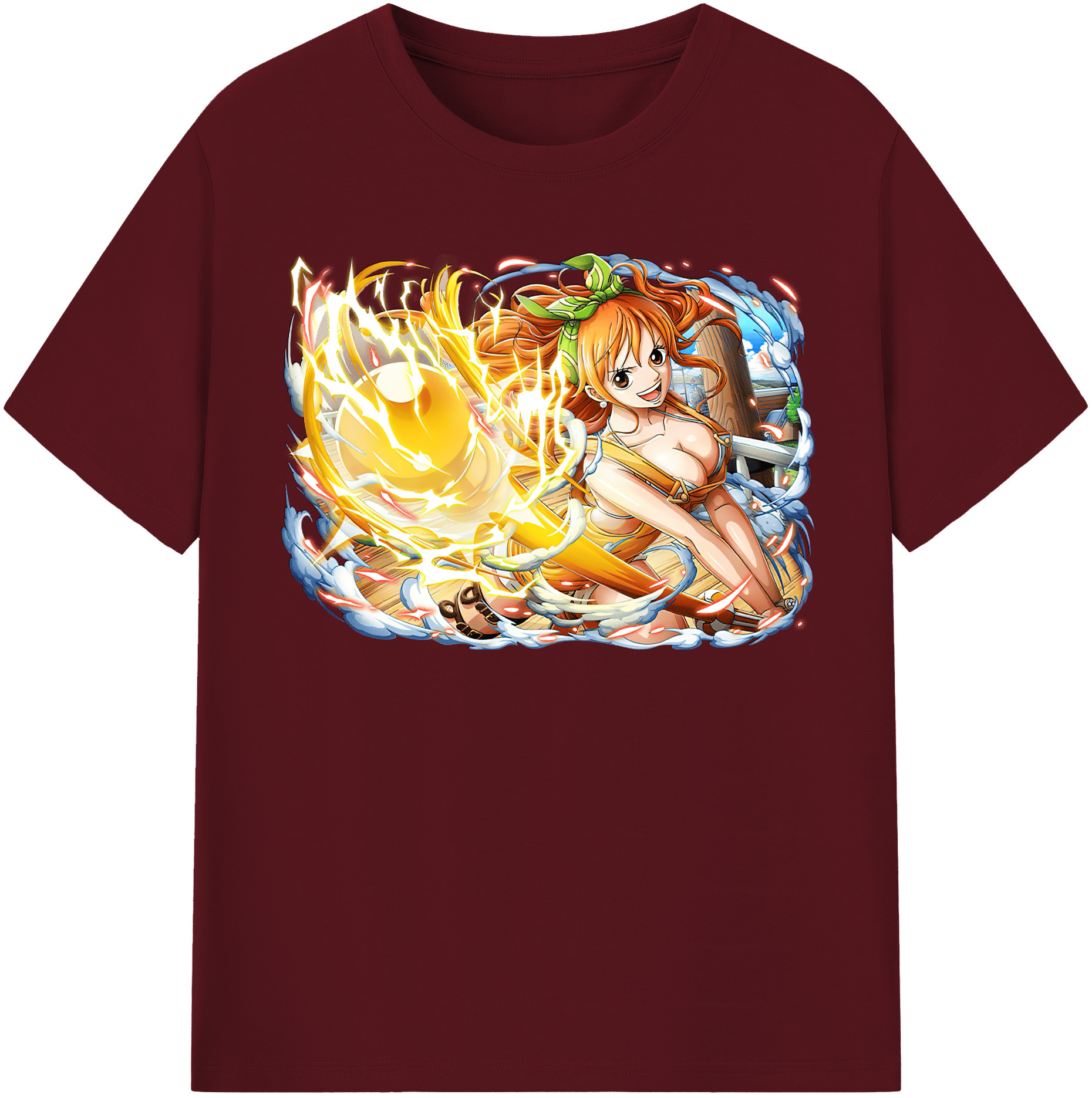 ワンピース ナミ ONE PIECE Nami 綿100％半袖Tシャツ（フロントプリント）